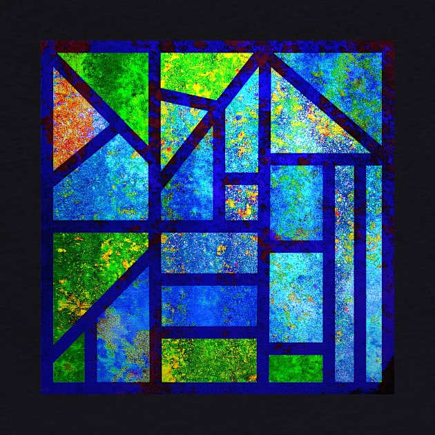 Art Deco Colorful Stained Glass Mosaic by oknoki